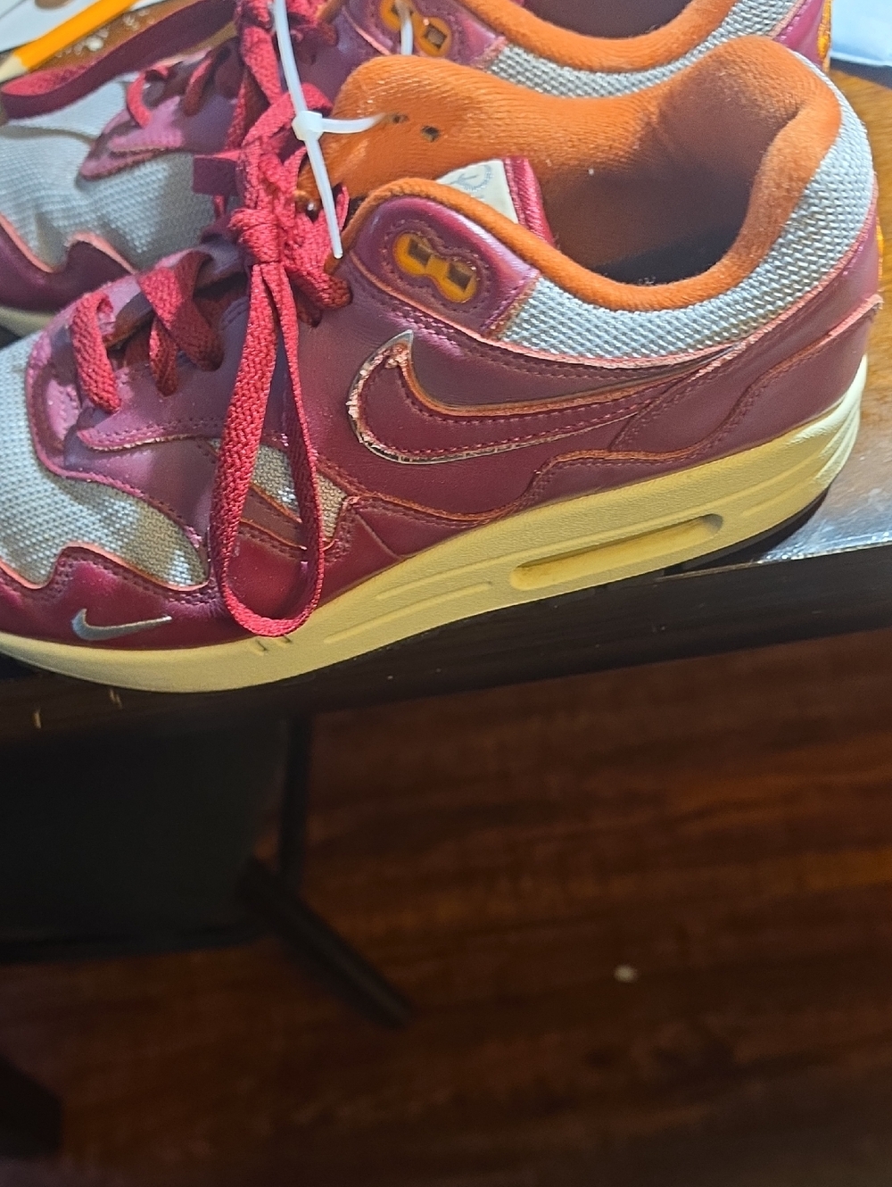 Nike Pink and Orange Low-Top Sneakers